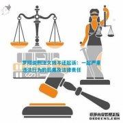 罗翔说刑法欠钱不还起诉：一起严重违法行为的后果及法律责任